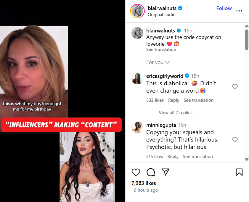 ТОТАЛНА ИЗГЛАГАЦИЯ: Певицата Палома окраде българо-американската влогърка Блеър Уолнътс (Снимки)