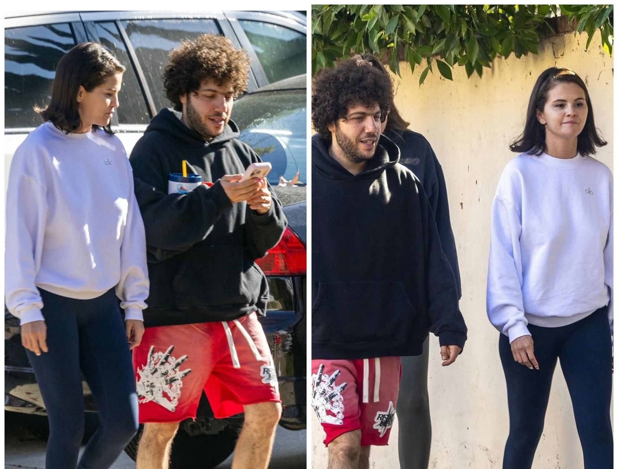 Селена Гомес и Бени Бланко започнаха седмицата със семейна разходка (Снимки)