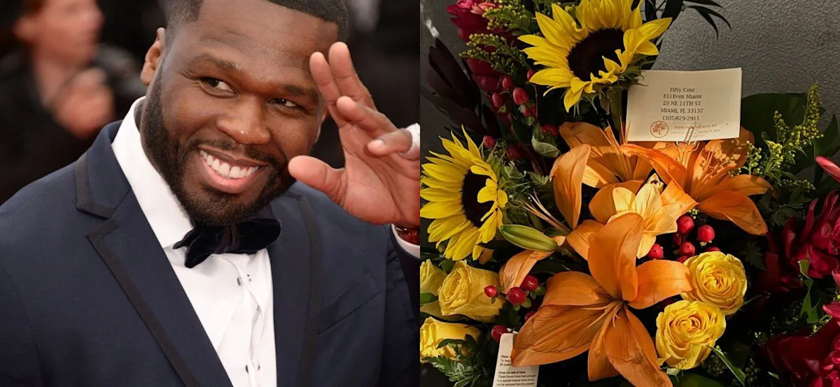50 Cent получи погребален букет от Пи Диди след появата на документалния филм за него. Изглежда букетът е предупреждение…