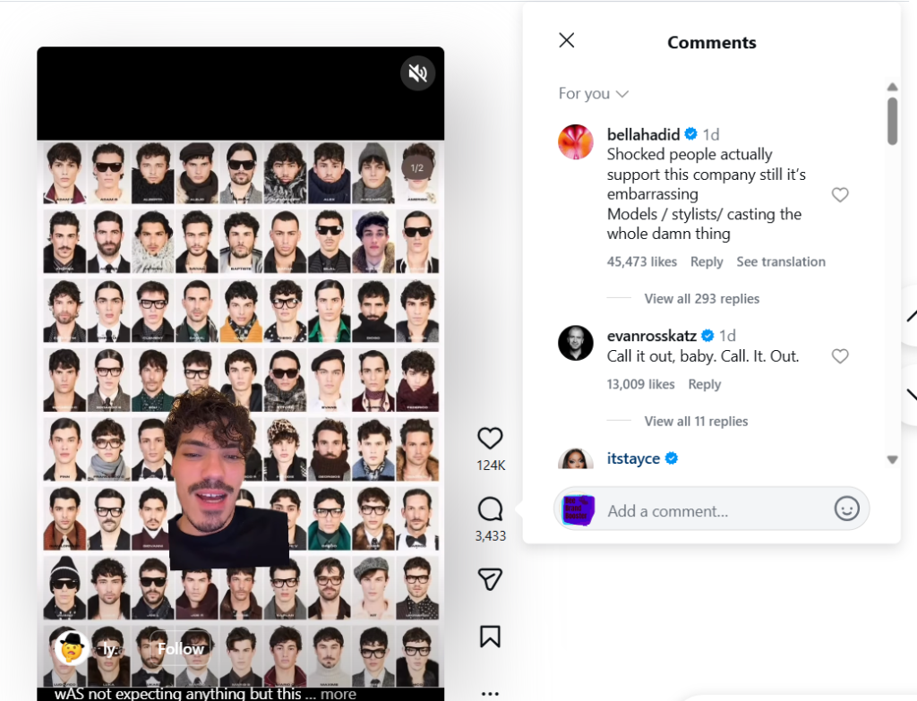 Бела Хадид с остра критика към Dolce&Gabbana след ревюто им на Седмицата на модата в Милано